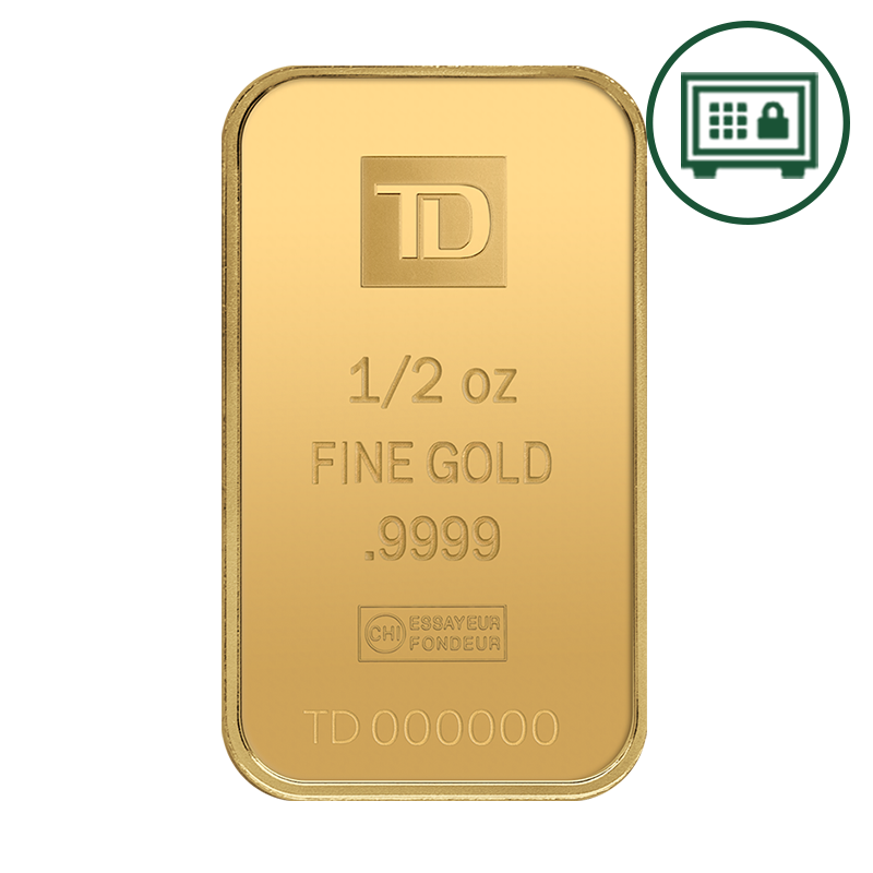 Image for 1/2 oz TD Gold Bar - Secure Storage from TD Precious Metals